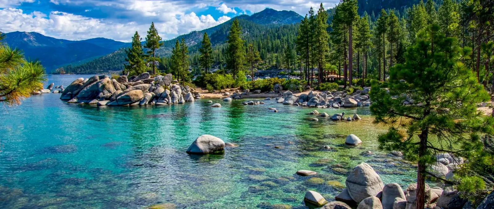 beautiful lake with clear water